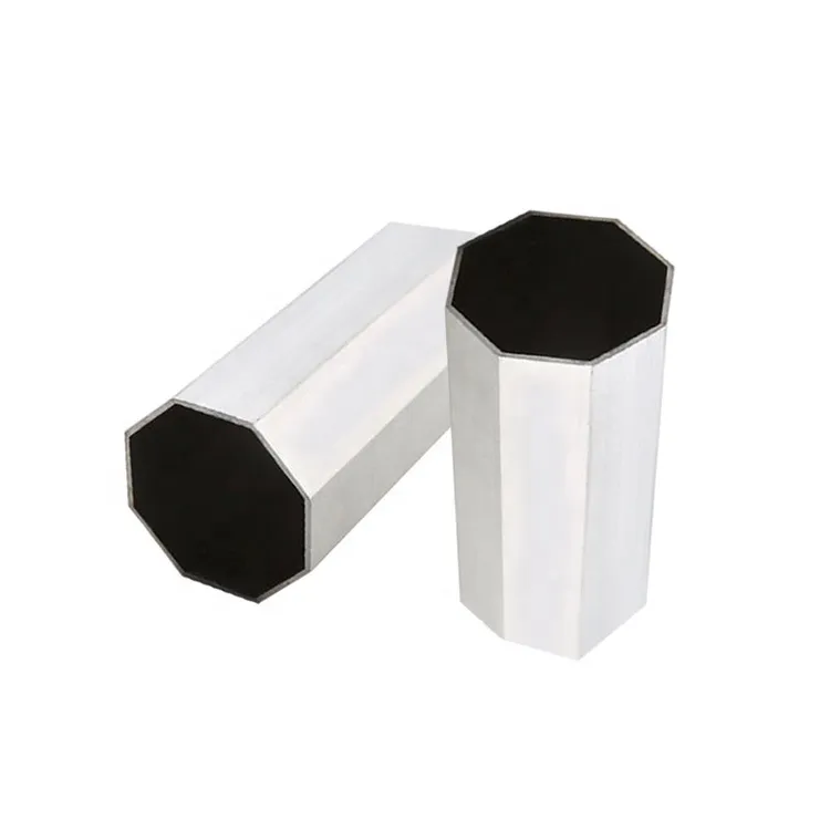 Single grey aluminium angle section viewed end-on